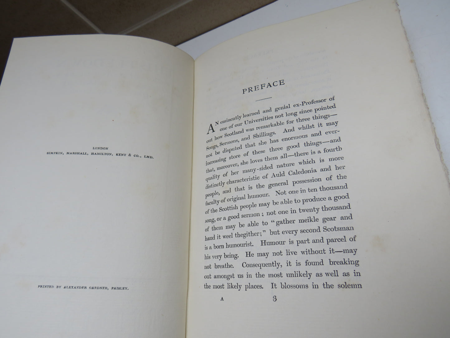 Thistledown A Book of Scotch Humour Character, Folk-Lore Story & Anecdote By Robert Ford