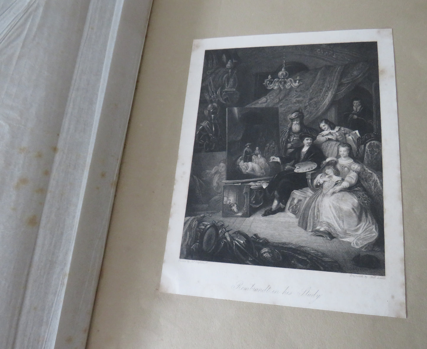 Large Antique Book of Over 125 Engravings , Landscape, Portraits etc 19thC Withers