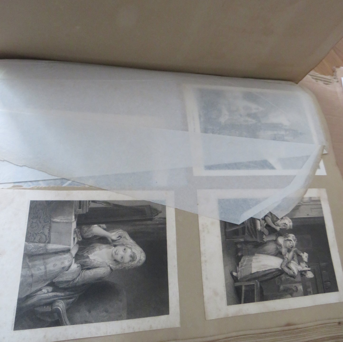 Large Antique Book of Over 125 Engravings , Landscape, Portraits etc 19thC Withers