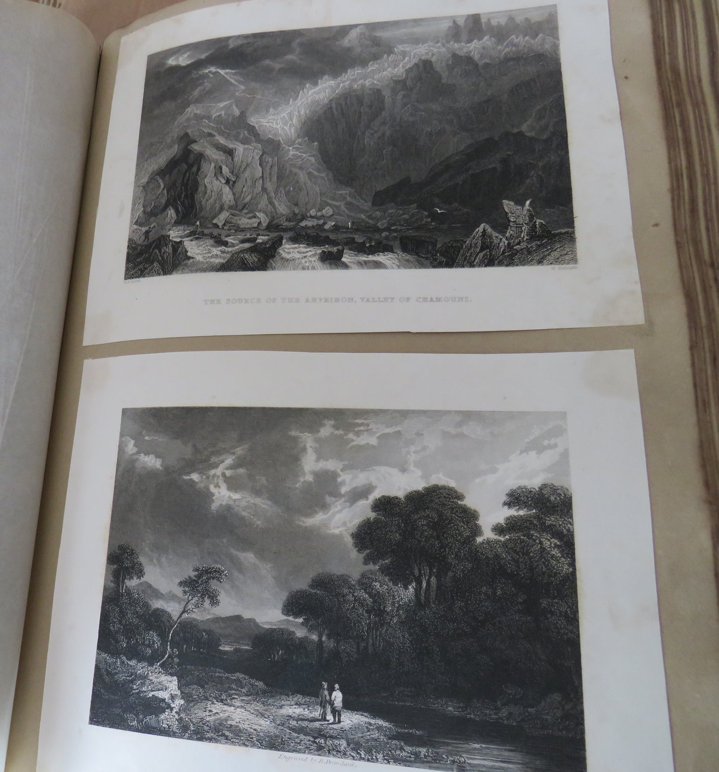 Large Antique Book of Over 125 Engravings , Landscape, Portraits etc 19thC Withers