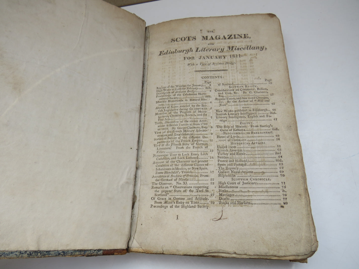 The Scots Magazine and Edinburgh Literary Miscellany For January 1811