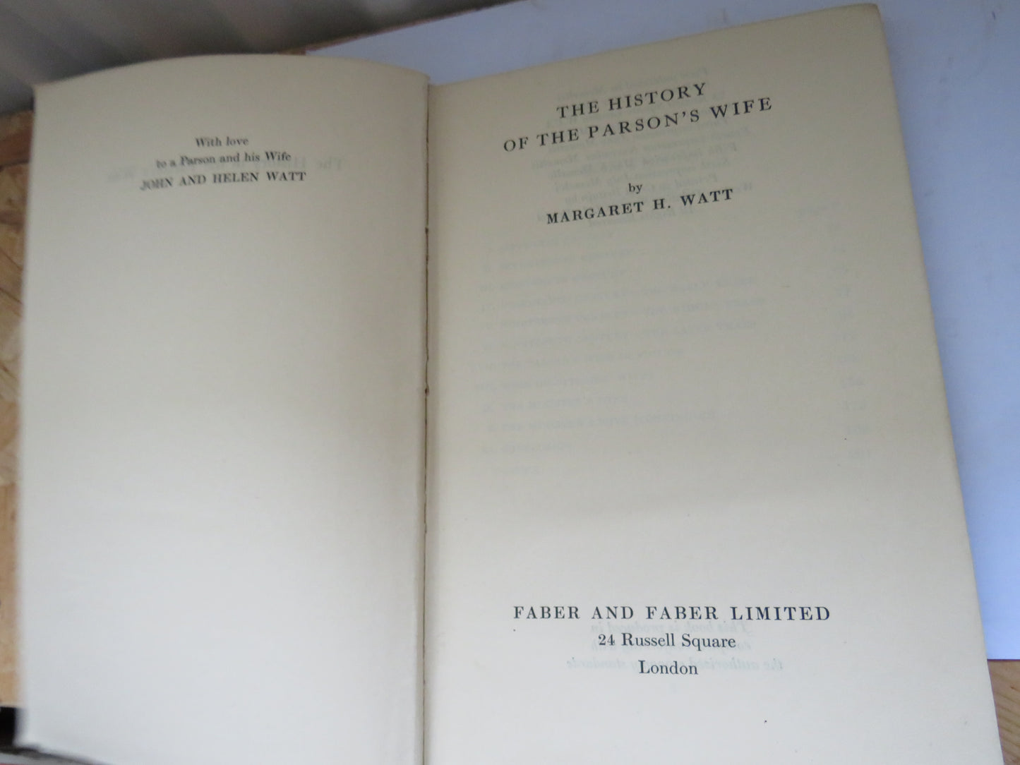 The History Of The Parson's Wife By Margaret H. Watt 1946