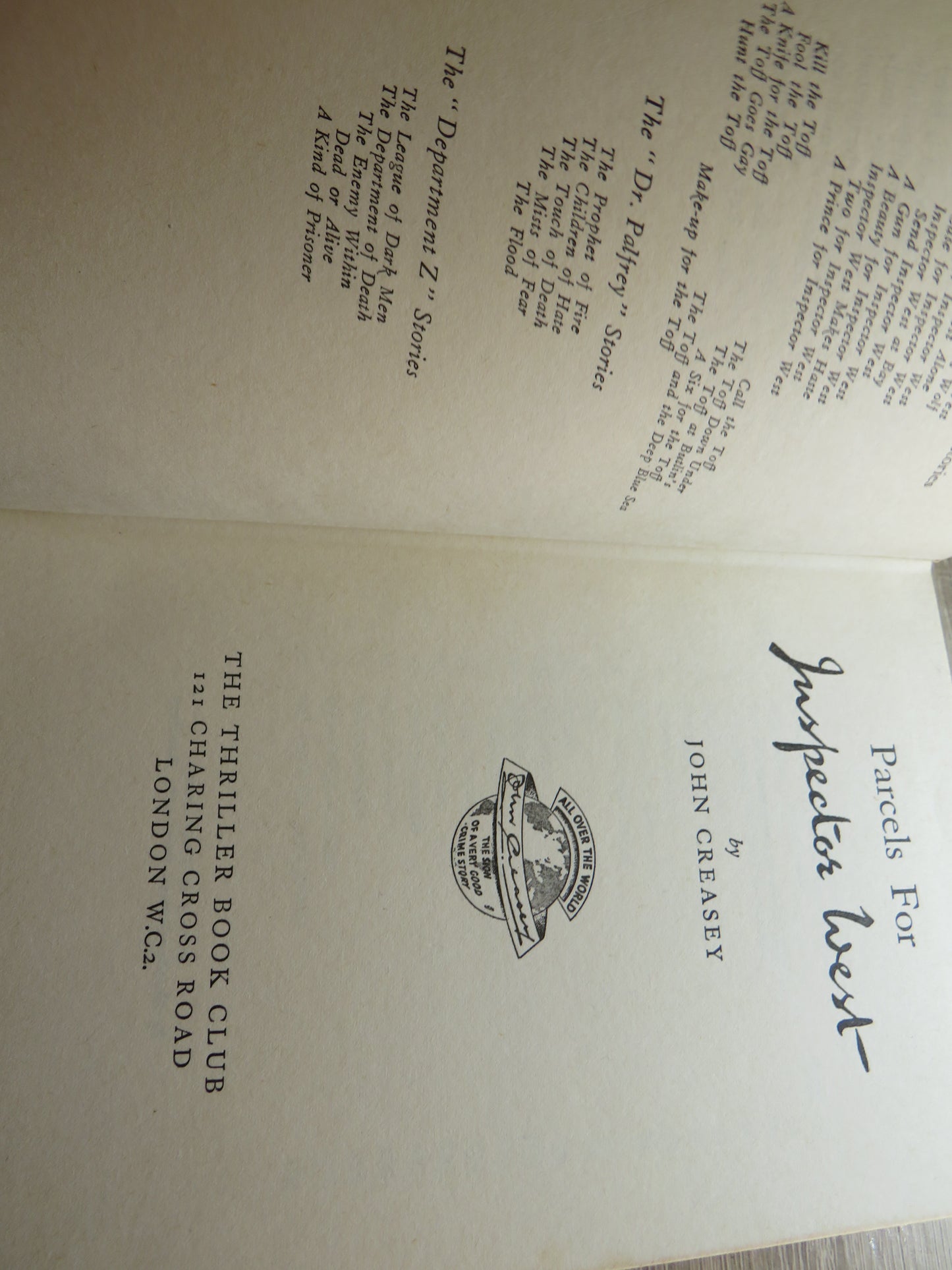Parcels For Inspector West By John Creasey