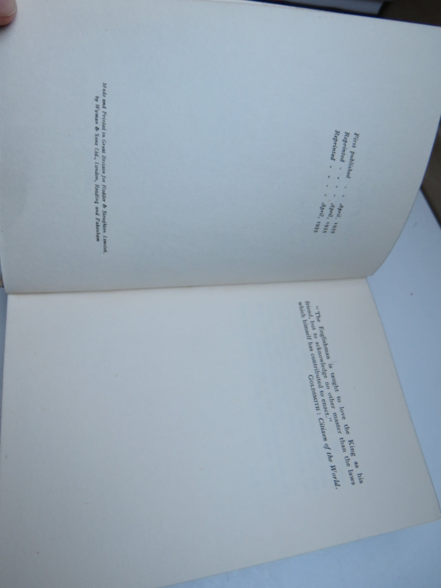 The King's Grace 1910-1935 By John Buchan 1935