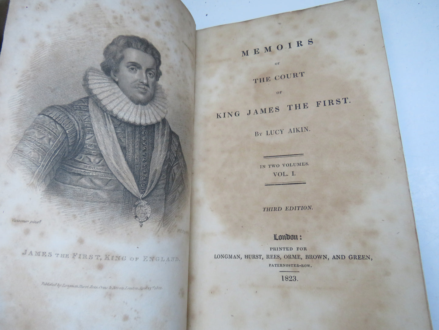Memoirs of The Court of King James The First By Lucy Aikin In Two Volumes Vol I 1823