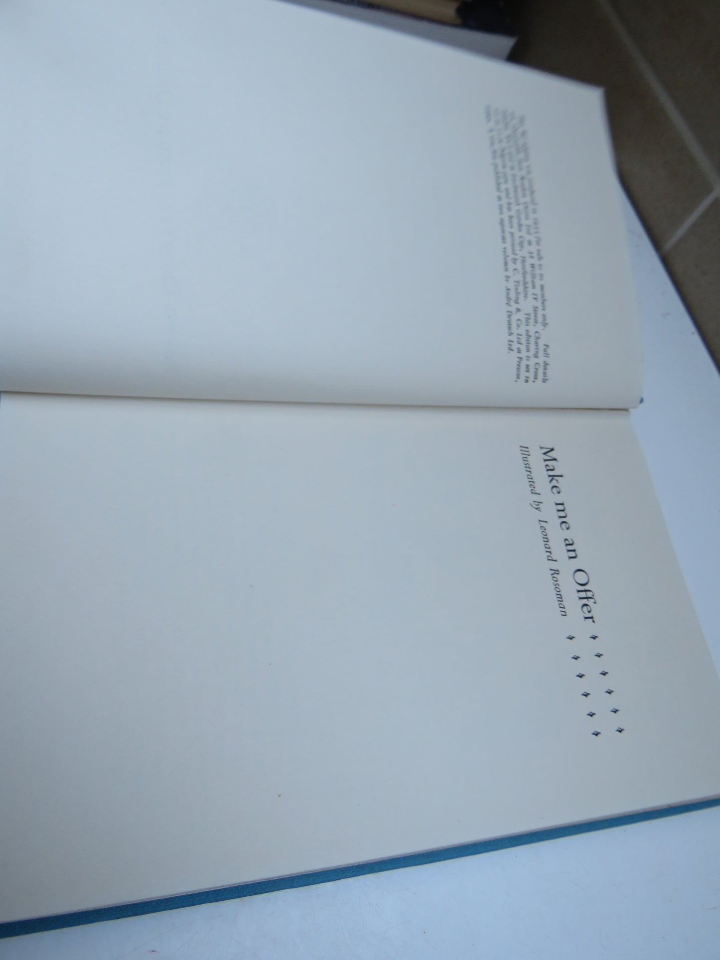 Make Me An Offer & A Kid For Two Farthings Two Novels By Wolf Mankowitz 1955