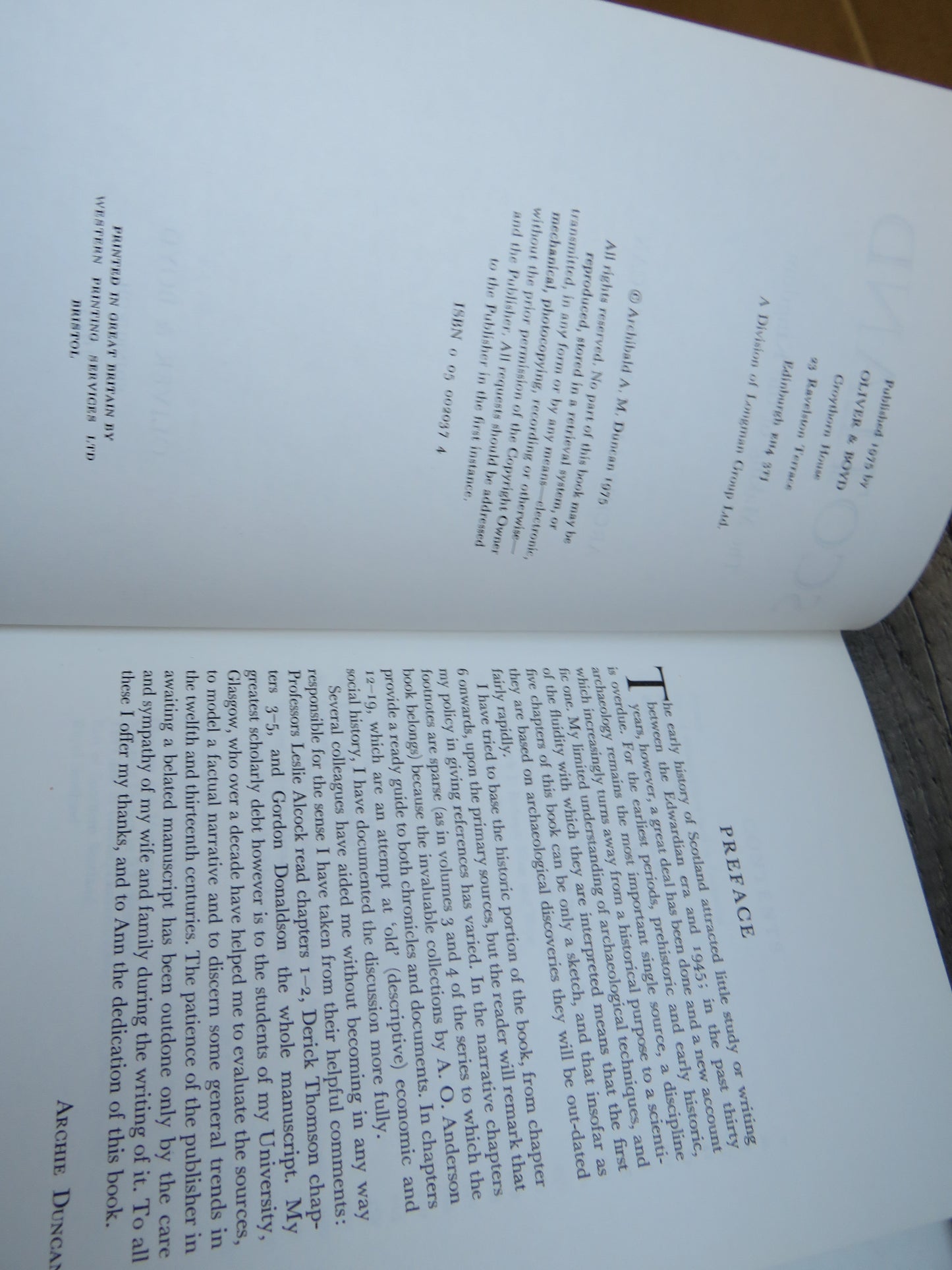 Scotland The Making of a kingdom By Archibald A. M. Duncan 1975