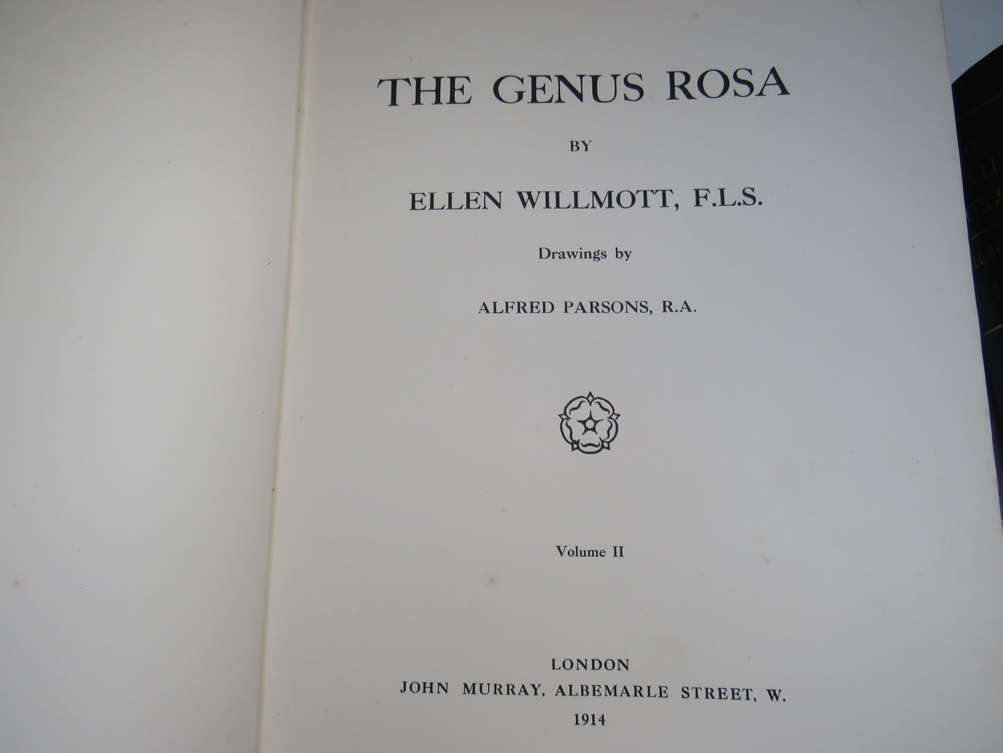 The Genus Rosa by Ellen Willmott, Vol I-II, 1914, Rare Antique Books