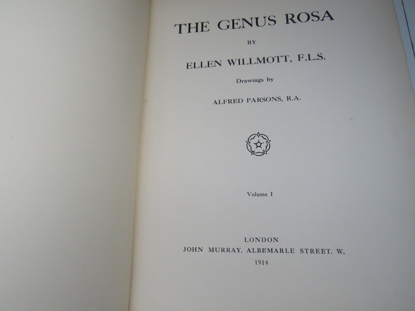 The Genus Rosa by Ellen Willmott, Vol I-II, 1914, Rare Antique Books