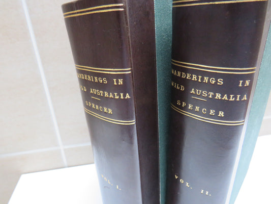 Wanderings In Wild Australia by Baldwin Spencer, 1928, Vol I & II, Antique Book