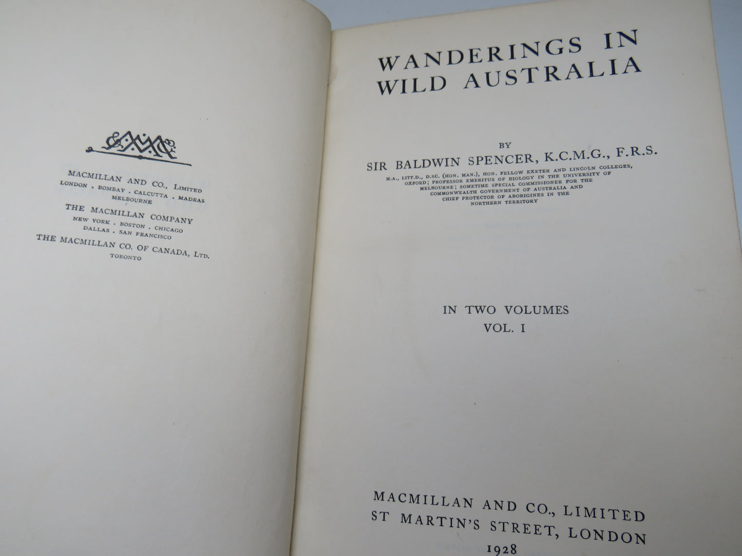 Wanderings In Wild Australia by Baldwin Spencer, 1928, Vol I & II, Antique Book