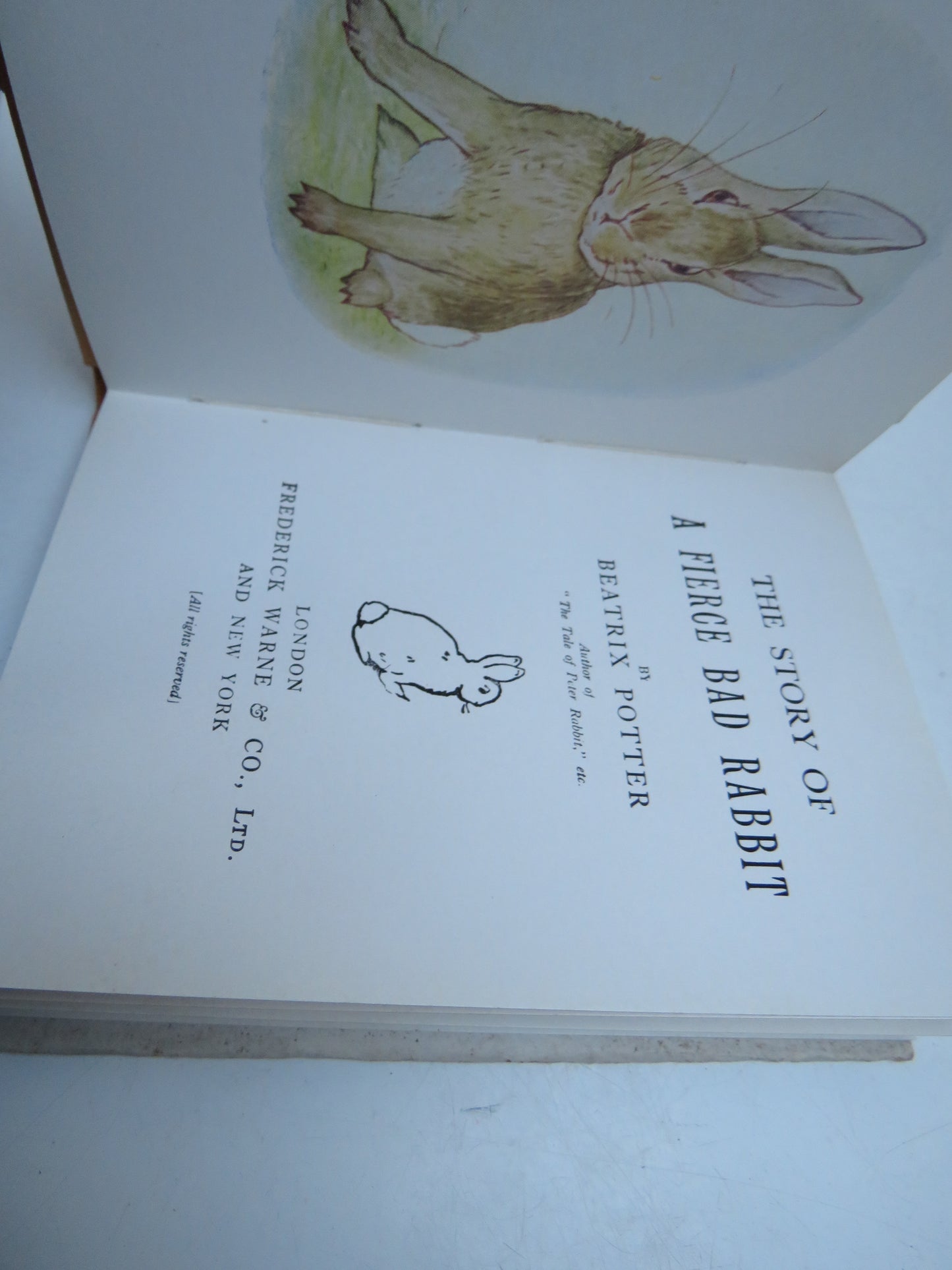 The Story of A Fierce Bad Rabbit, Beatrix Potter, 1969, Vintage Children's Book