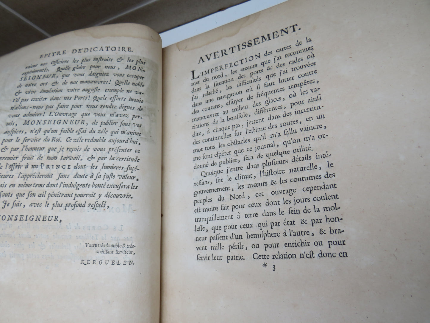 Relation d'un voyage dans la mer du Nord, aux côtes d'Islande, du Groenland, de Ferro, de Schettland, des Orcades & de Norwége; fait en 1767 & 1768 Par M. De Kerguelen Tremarec 1772