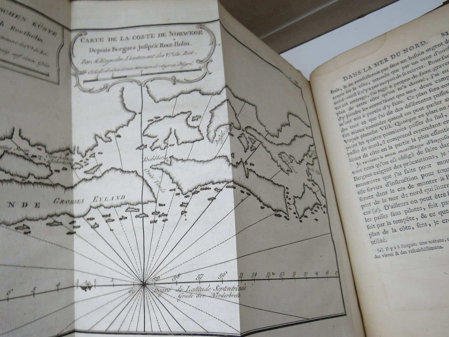 Relation d'un voyage dans la mer du Nord, aux côtes d'Islande, du Groenland, de Ferro, de Schettland, des Orcades & de Norwége; fait en 1767 & 1768 Par M. De Kerguelen Tremarec 1772
