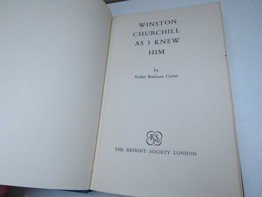 Winston Churchill As I Knew Him By Violet Bonham Carter 1966 Vintage Book