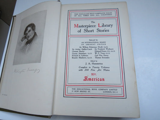 The Masterpiece Library of Short Stories Selected By An International Board of Eminent Critics