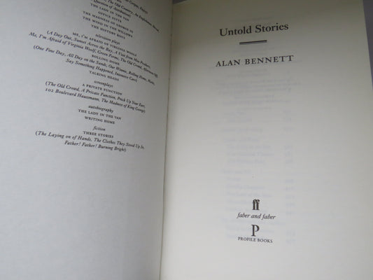 Untold Stories By Alan Bennett 2005