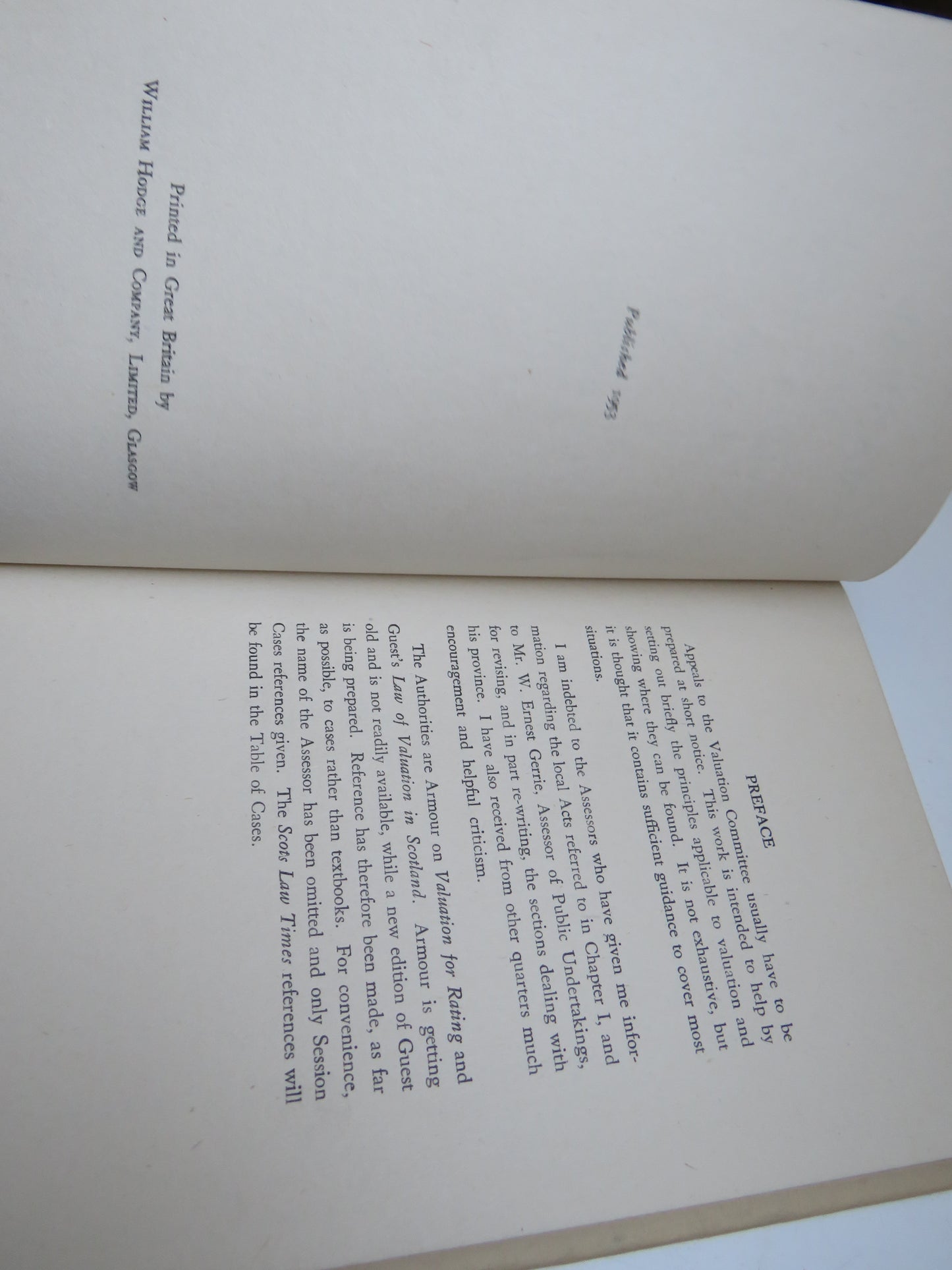 Manual of Valuation Law By W.F. Dickson 1953 Vintage Book