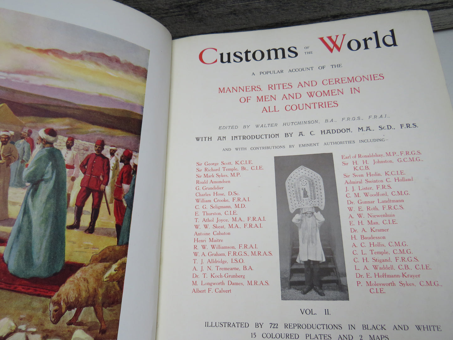 Customs of the World, A Popular Account of the Manners, Rites and Ceremonies of Men and Women in All Countries, edited by Walter Hutchinson, Two Volume Set