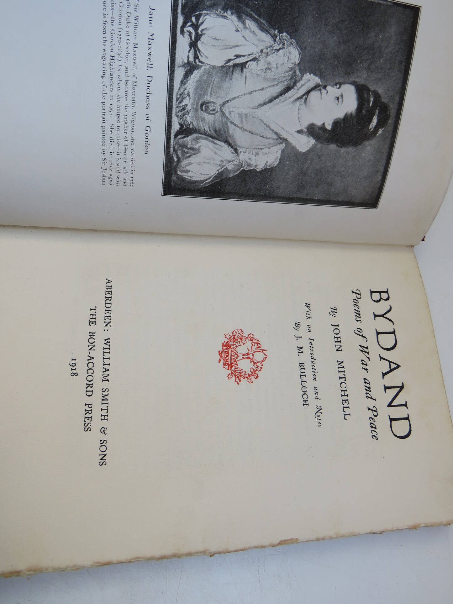 Bydand, Poems of War and Peace by John Mitchell, 1918, Signed by Author, Antique Poetry Book