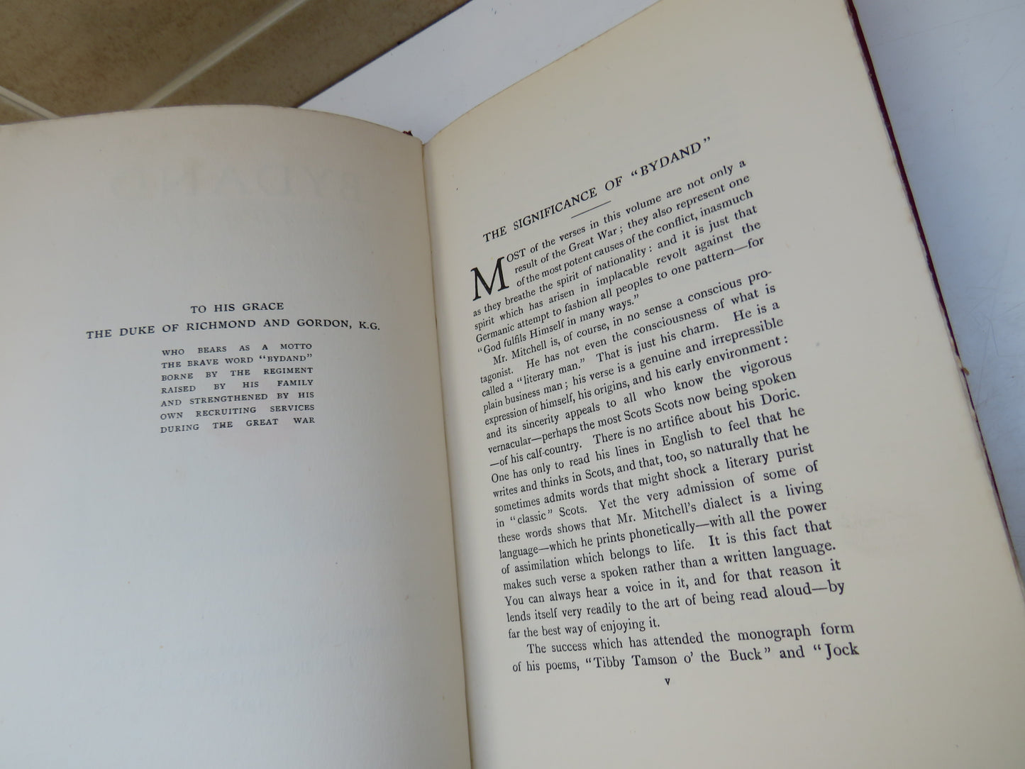 Bydand, Poems of War and Peace by John Mitchell, 1918, Signed by Author, Antique Poetry Book