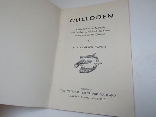 Culloden A Guidebook To The Battlefield By Iain Cameron Taylor 1966
