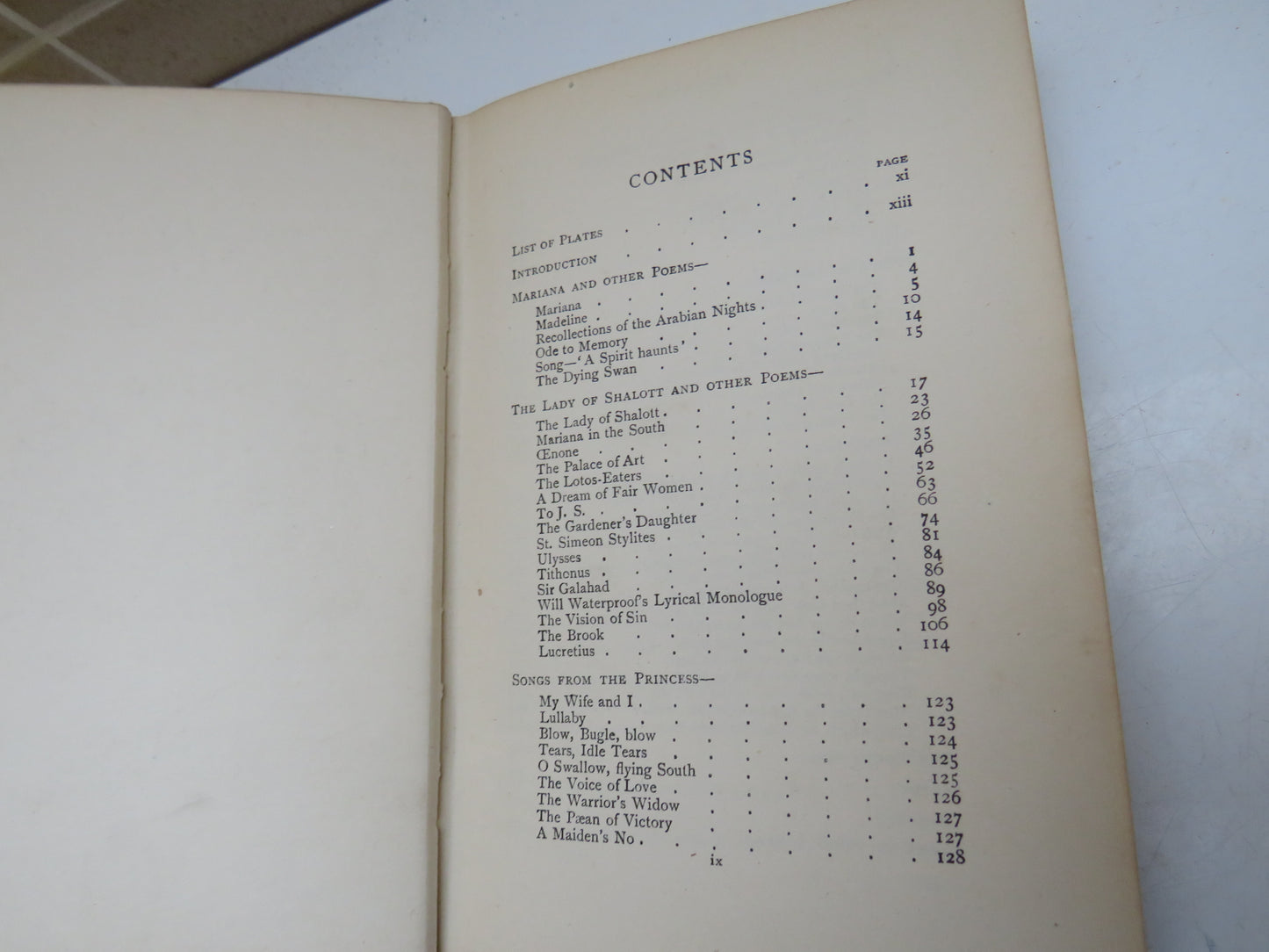 Poems of Tennyson Selected and With and Introduction By Professor H.J. C. Grierson