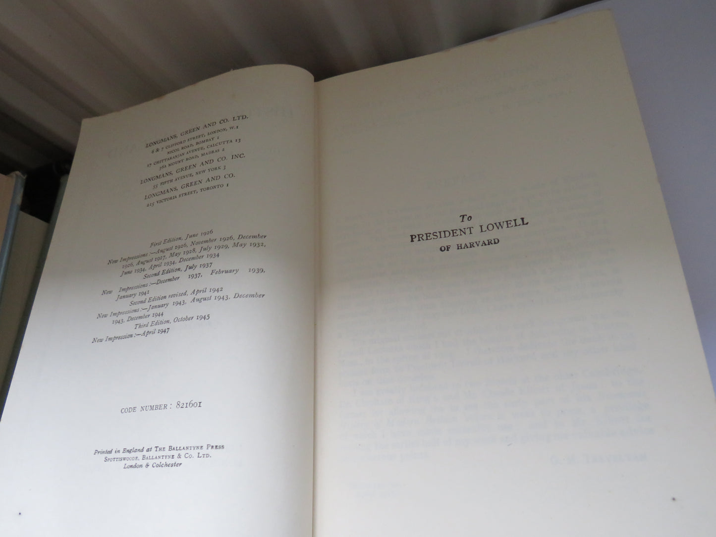 History of England By George Macaulay Trevelyan 1947