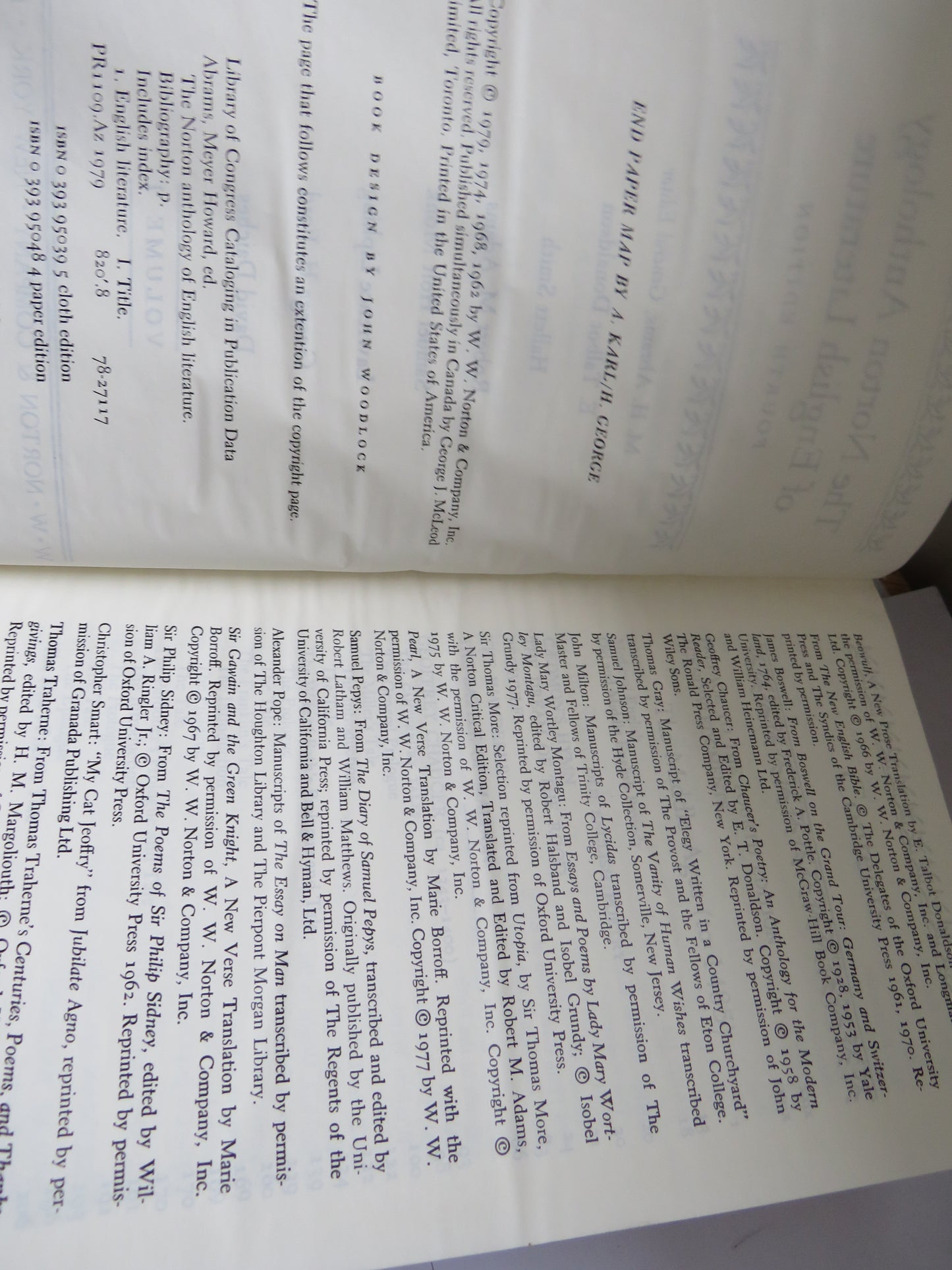 The Norton Anthology of English Literature Fourth Edition 1979