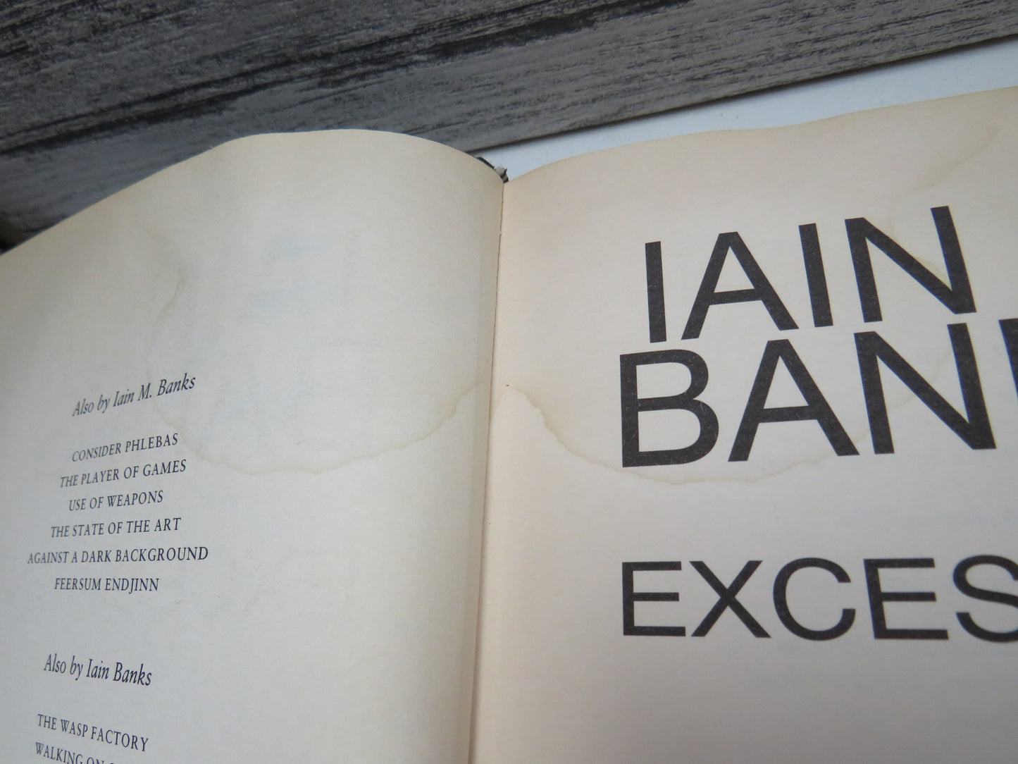 Excession by Iain M. Banks, 1996, Signed Copy
