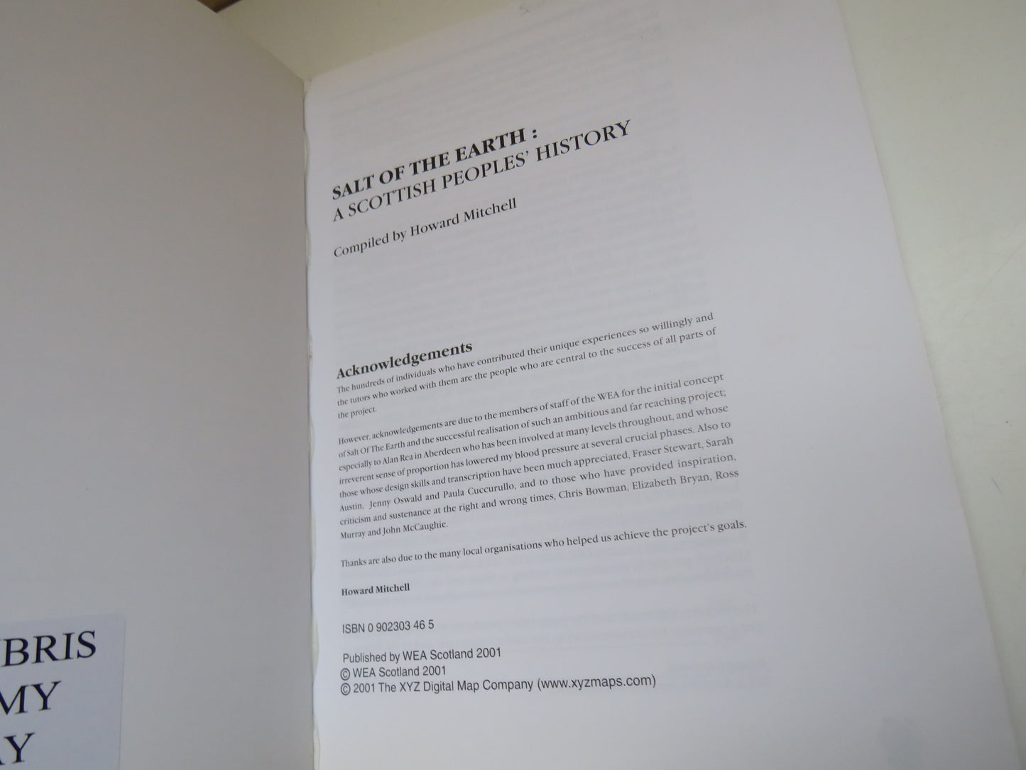 Salt of the Earth: A Scottish Peoples' History by Howard Mitchell, 2001