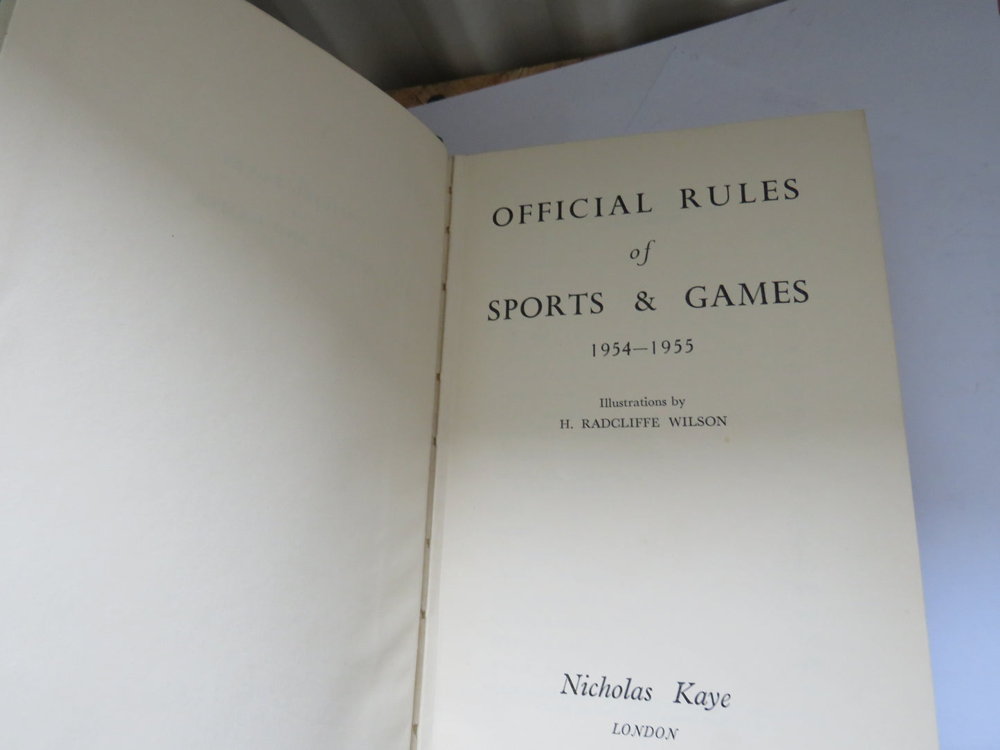 Official Rules of Sports & Games 1954-1955 Illustrations By H. Radcliffe Wilson 1954