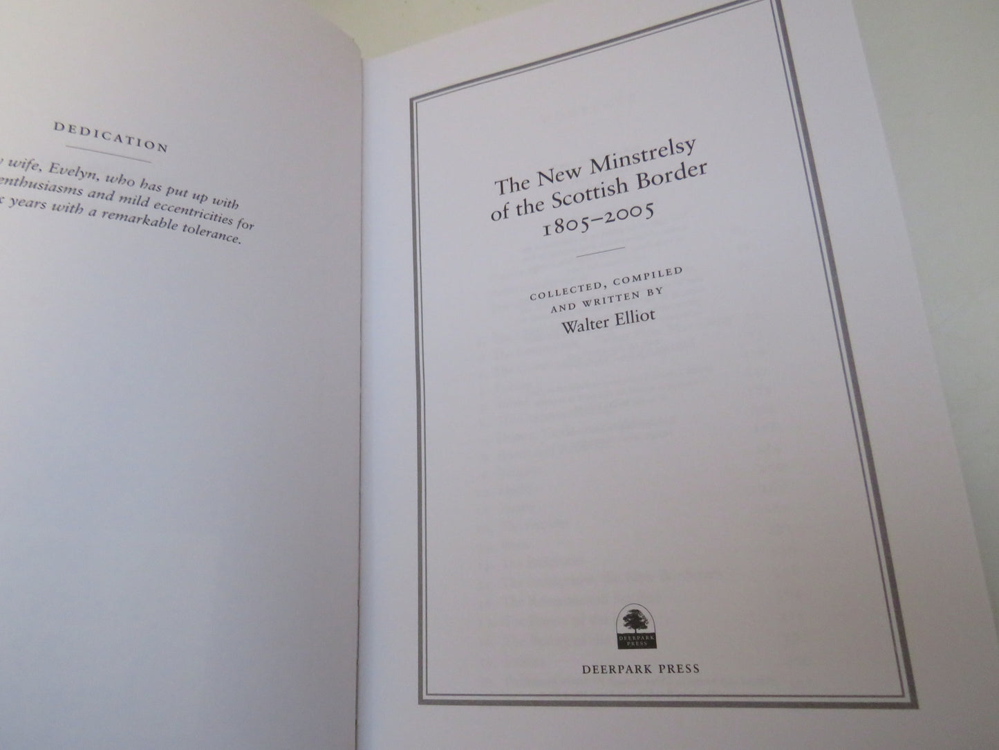 The New Minstrelsy of the Scottish Border 1805-2005 by Walter Elliot, 2006