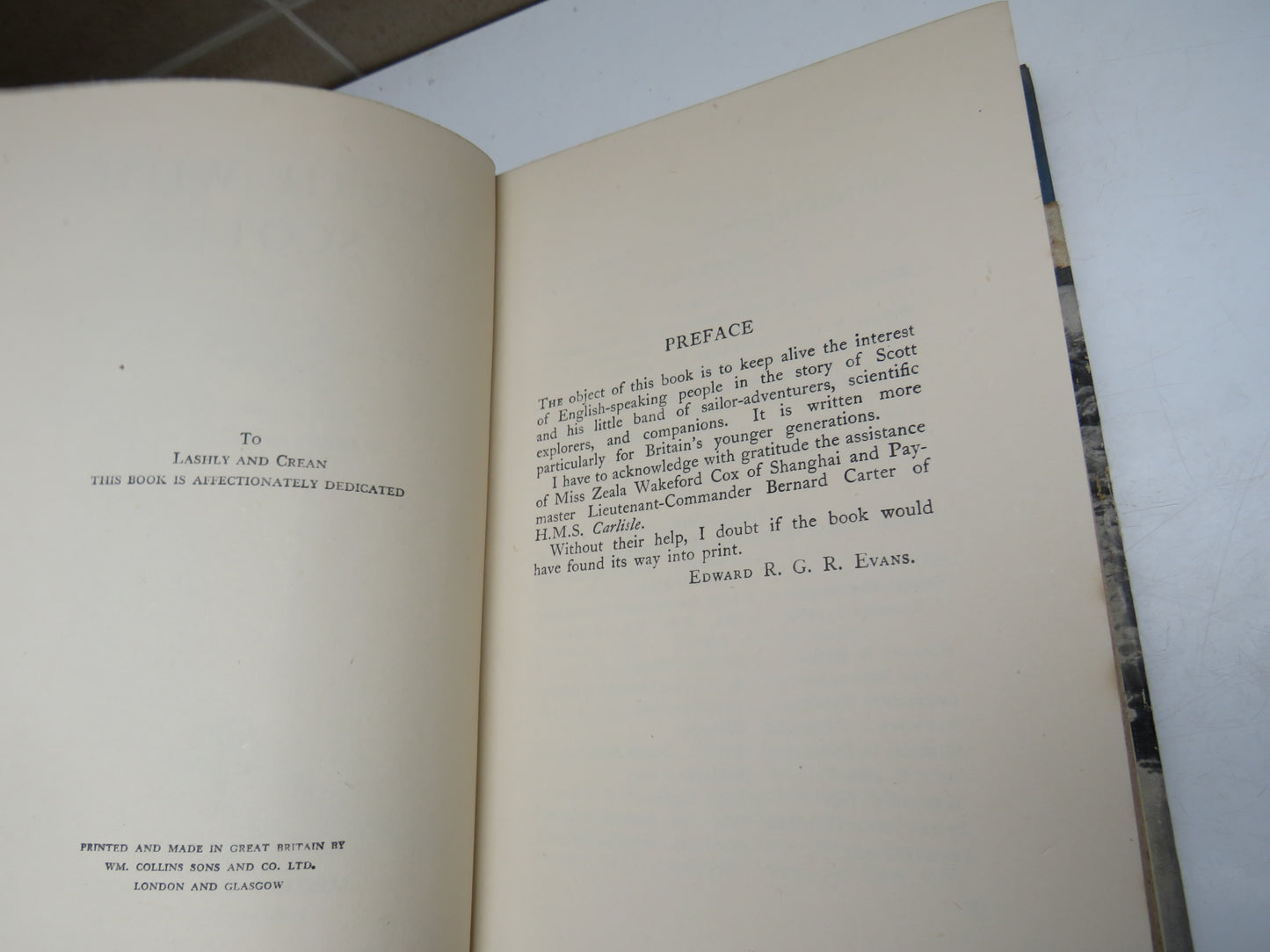 South With Scott By Admiral Sir Edward R. G. Evans With 31 Photographs By Herbert Ponting