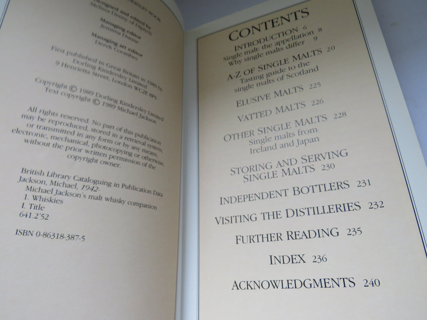 Michael Jackson's Malt Whisky Companion A Connoisseur's Guide To The Malt Whiskies of Scotland 1989