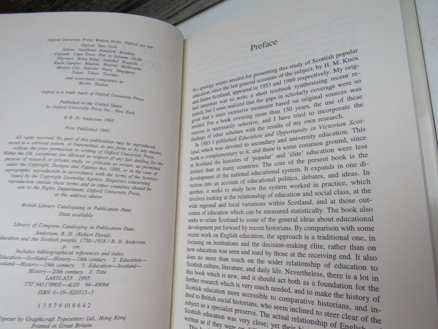 Education and The Scottish People 1750-1918 By R. D. Anderson 1995