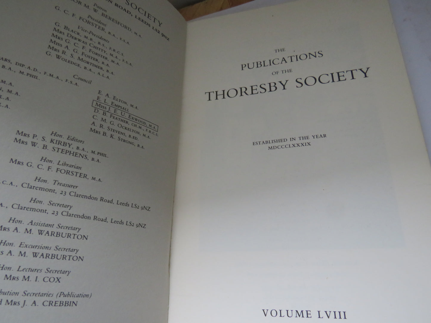 The Publications of the Thoresby Kirkstall Abbey 1147-1539 An Historical Study By Guy D. Barnes 1984 Volume LVIII