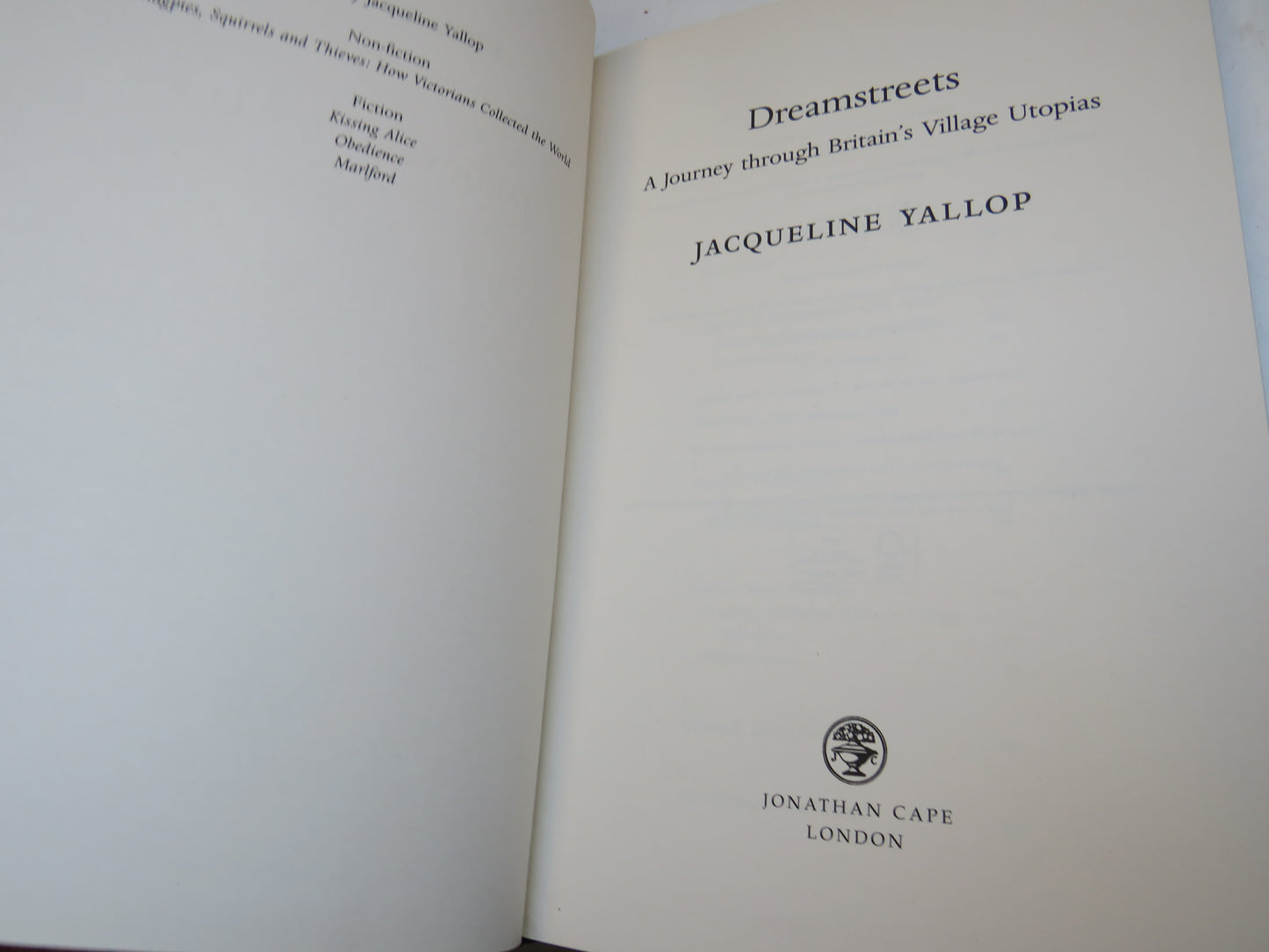 Dreamstreets A Journey Through Britain's Village Utopias By Jacqueline Yallop 2015
