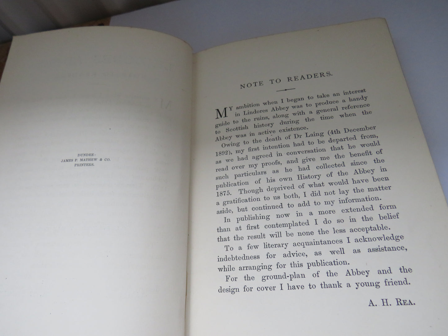 Lindores Abbey and Its Historic Associations By Archibald Henry REA 1902