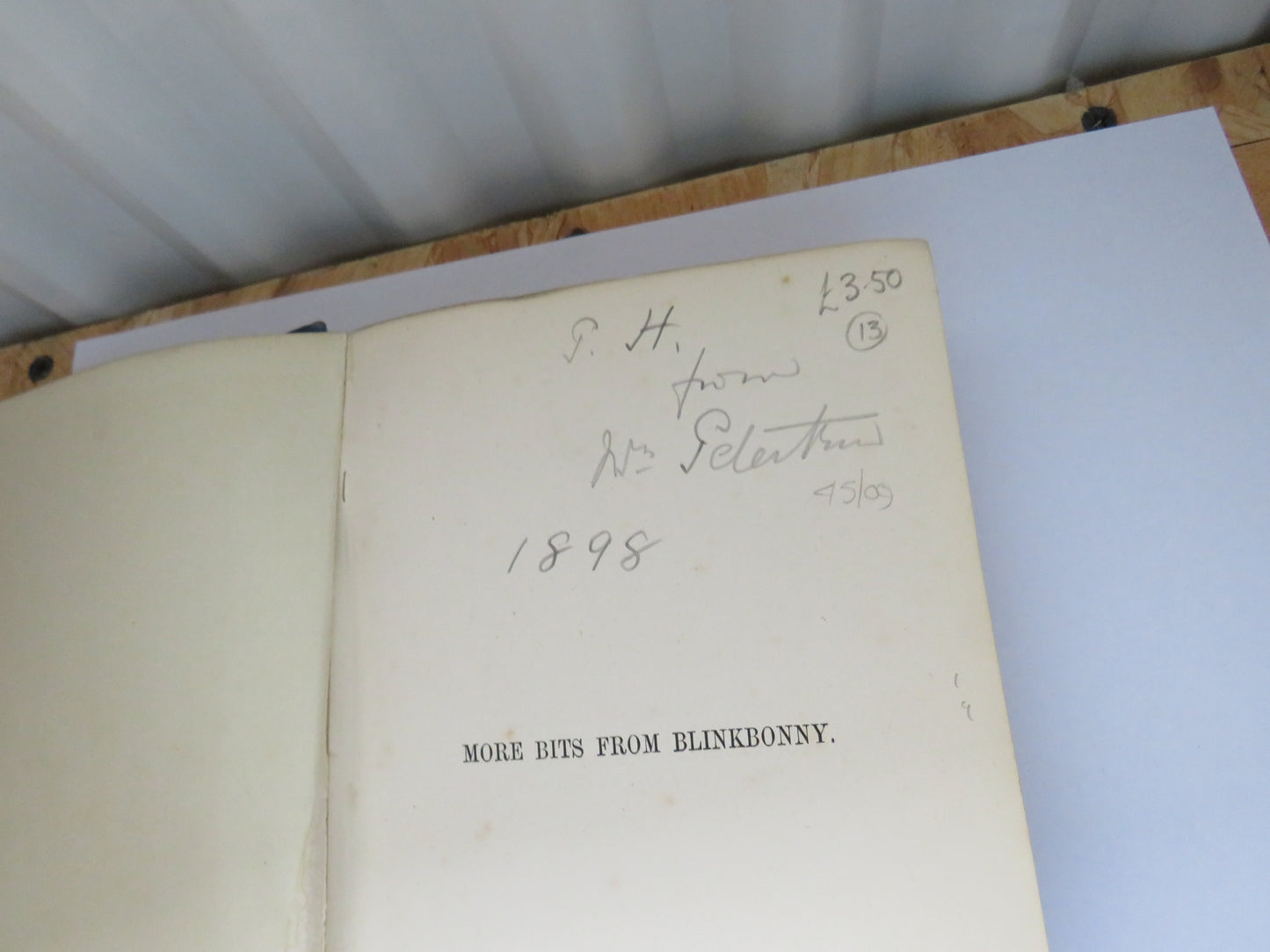 More Bits From Blinkbonny A Tale of Scottish Village Life Between 1831 and 1841 by John Strathesk 1885