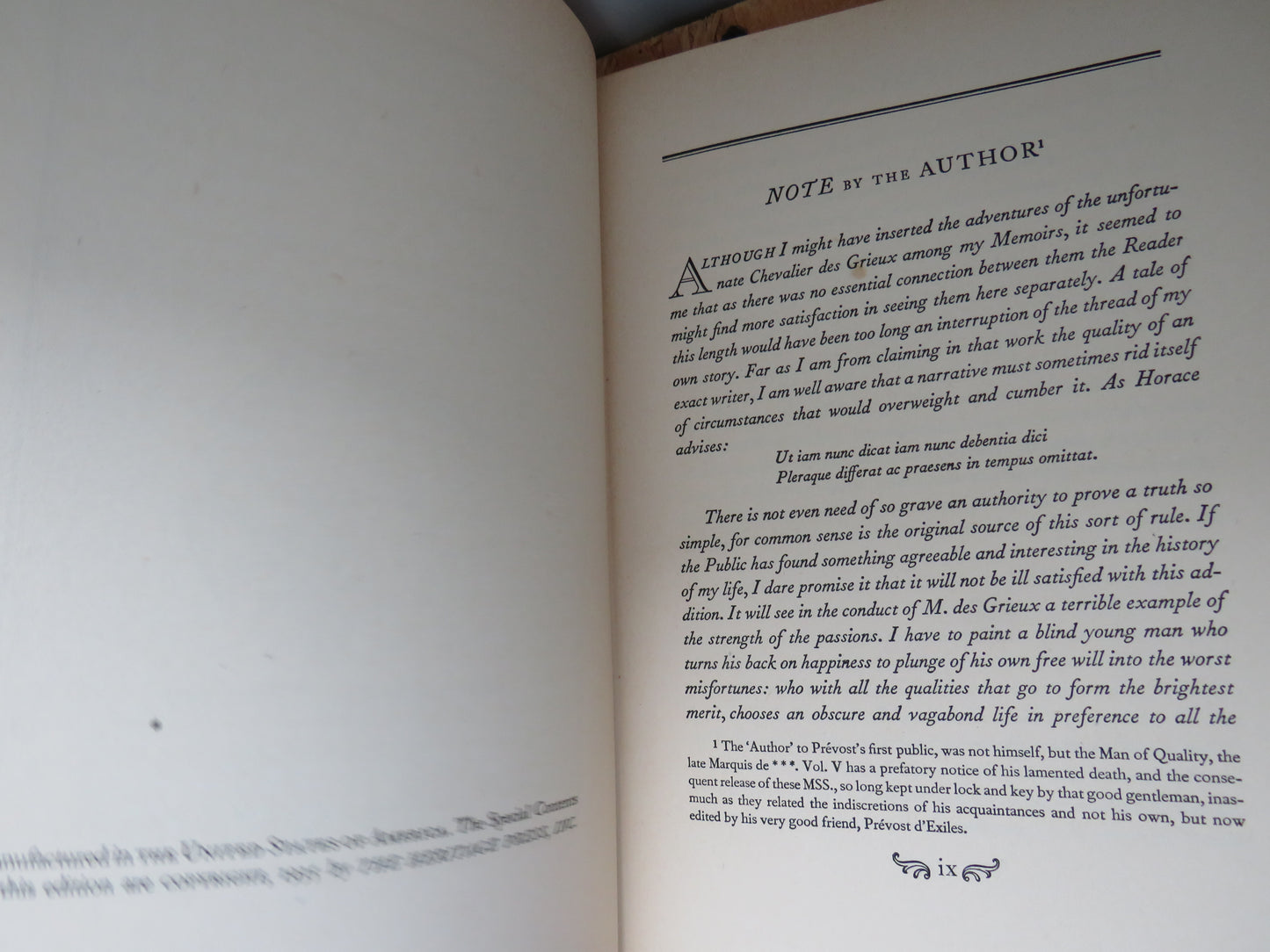 The Story of Manon Lescaut and the Chevalier Des Grieux By The Abbe Prevost D'Exiles 1935
