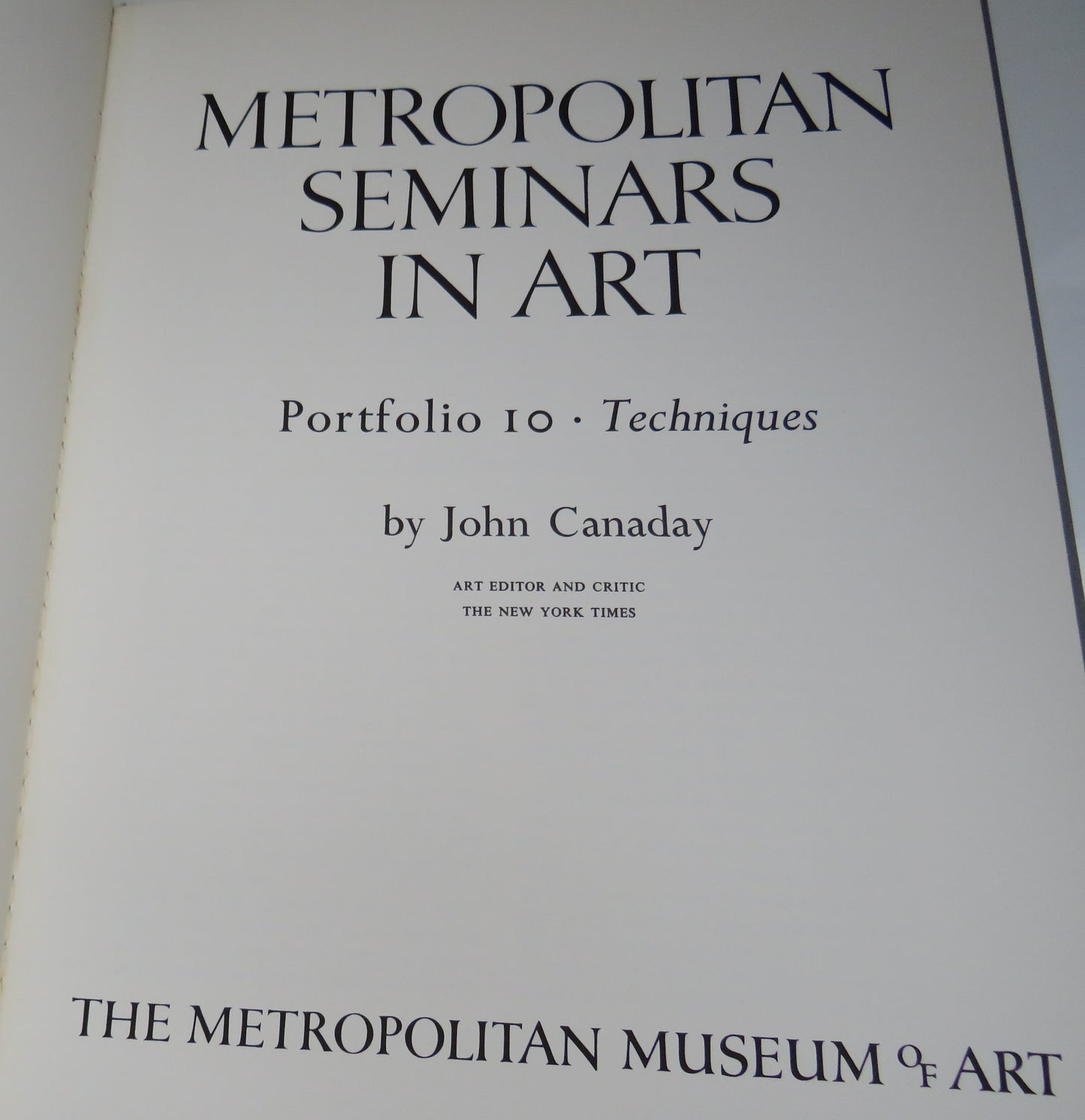Metropolitan Seminars In Art By John Canaday Portfolio 10 Techniques 1958