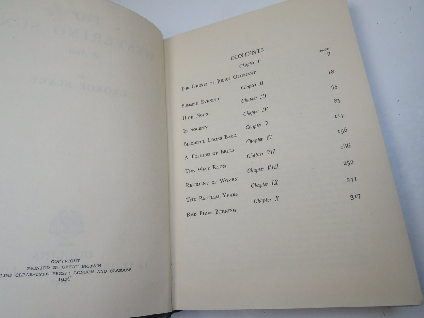 The Westering Sun A Novel By George Blake 1946