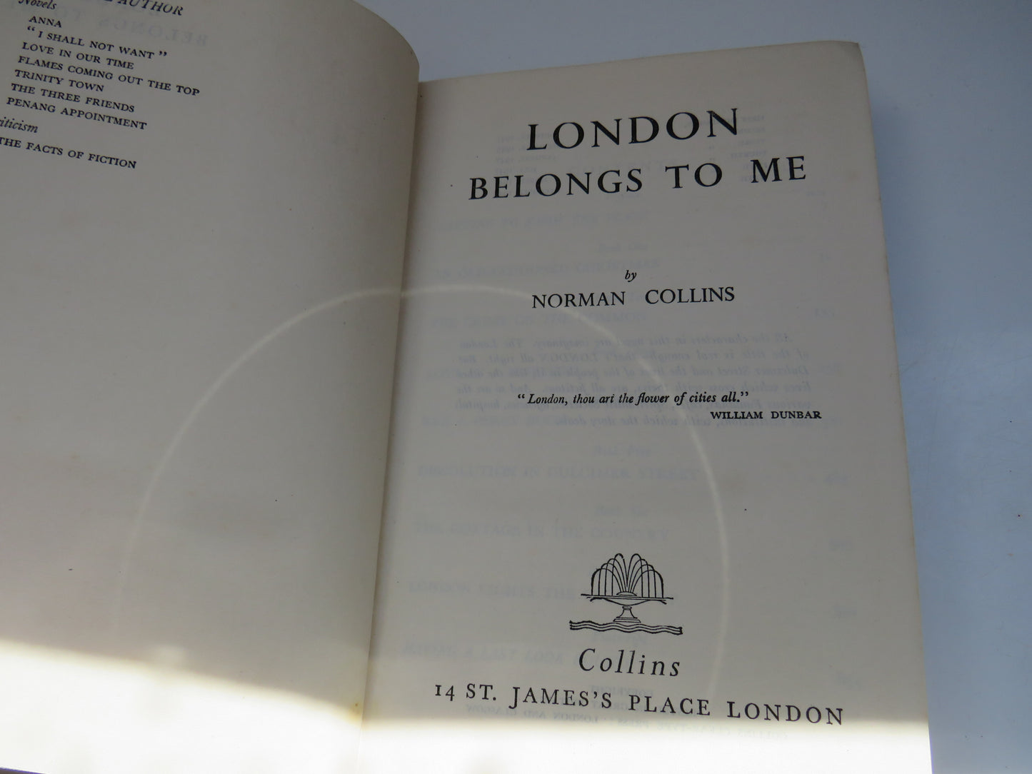 London Belongs To Me By Norman Collins 1948