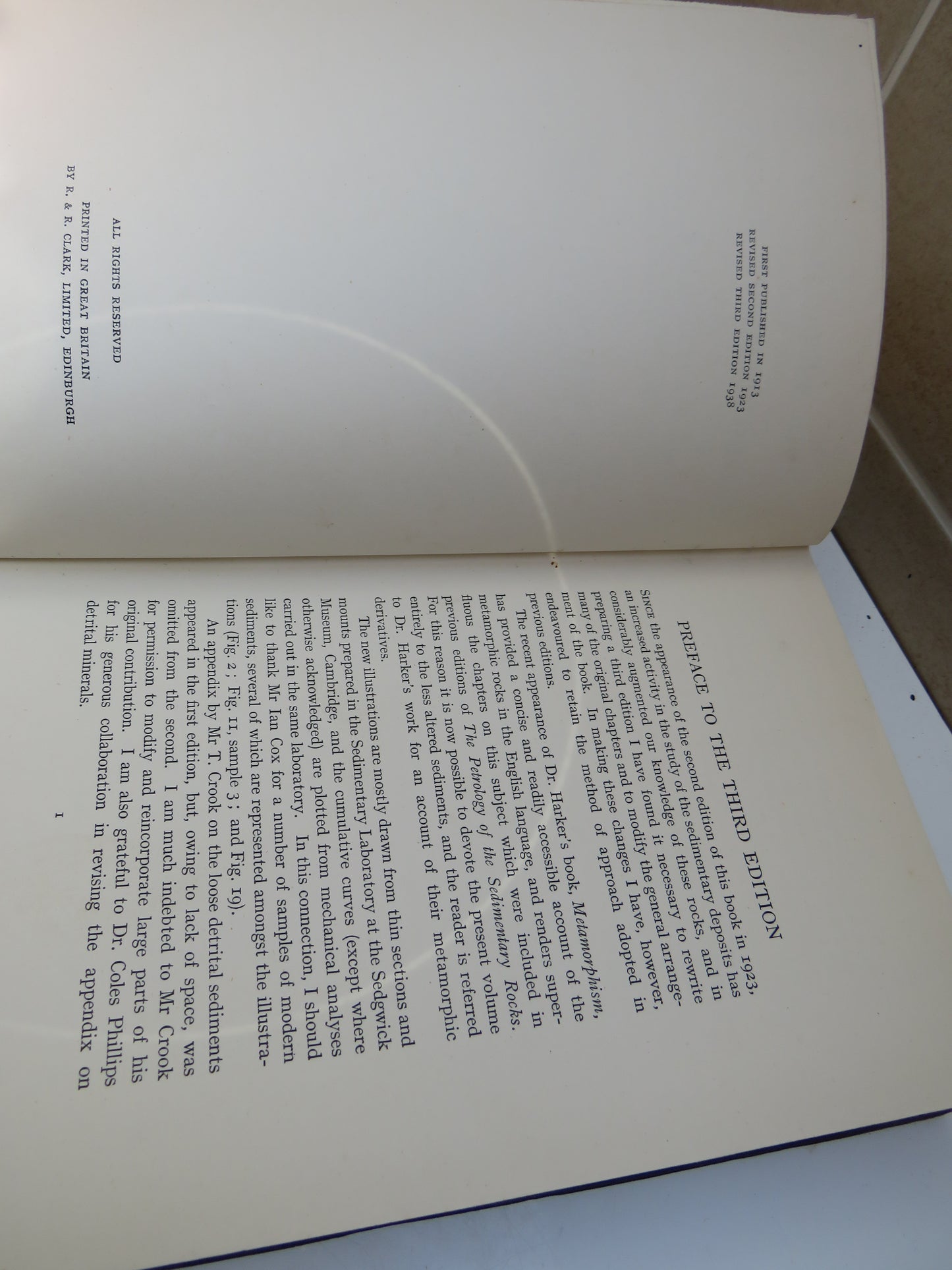 The Petrology of the Sedimentary Rocks By F.H. Hatch and R.H. Rastall 1938