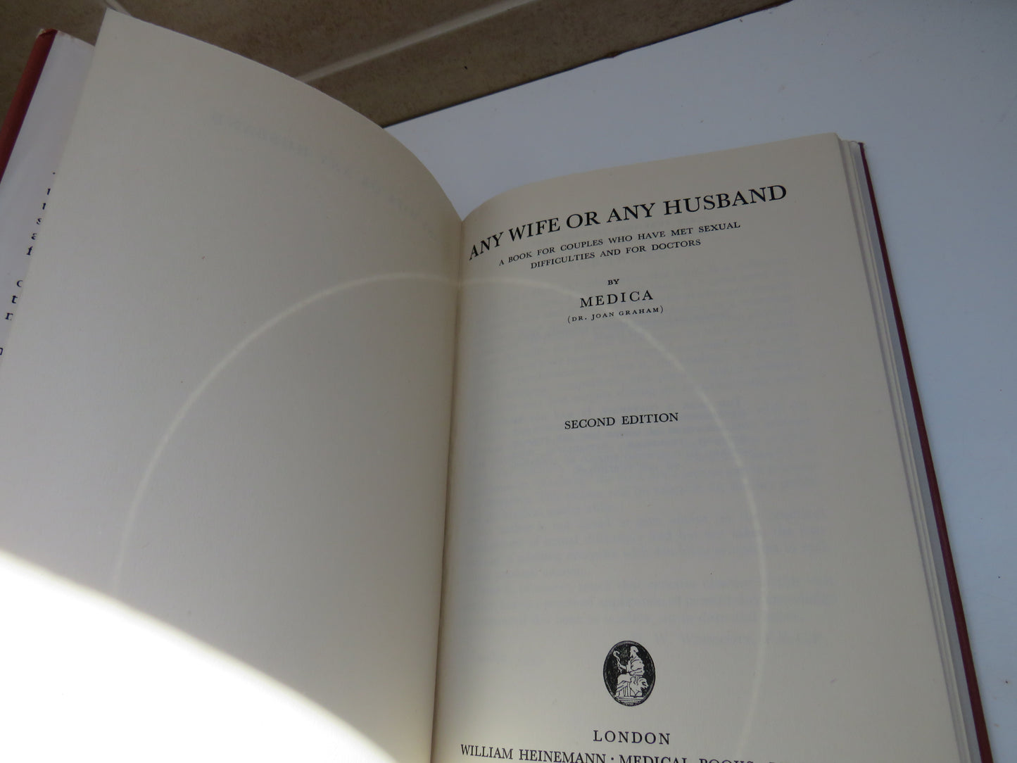 Any Wife Or Any Husband A Book For Couples Who Have Met Sexual Difficulties And For Doctors by Medica 1955