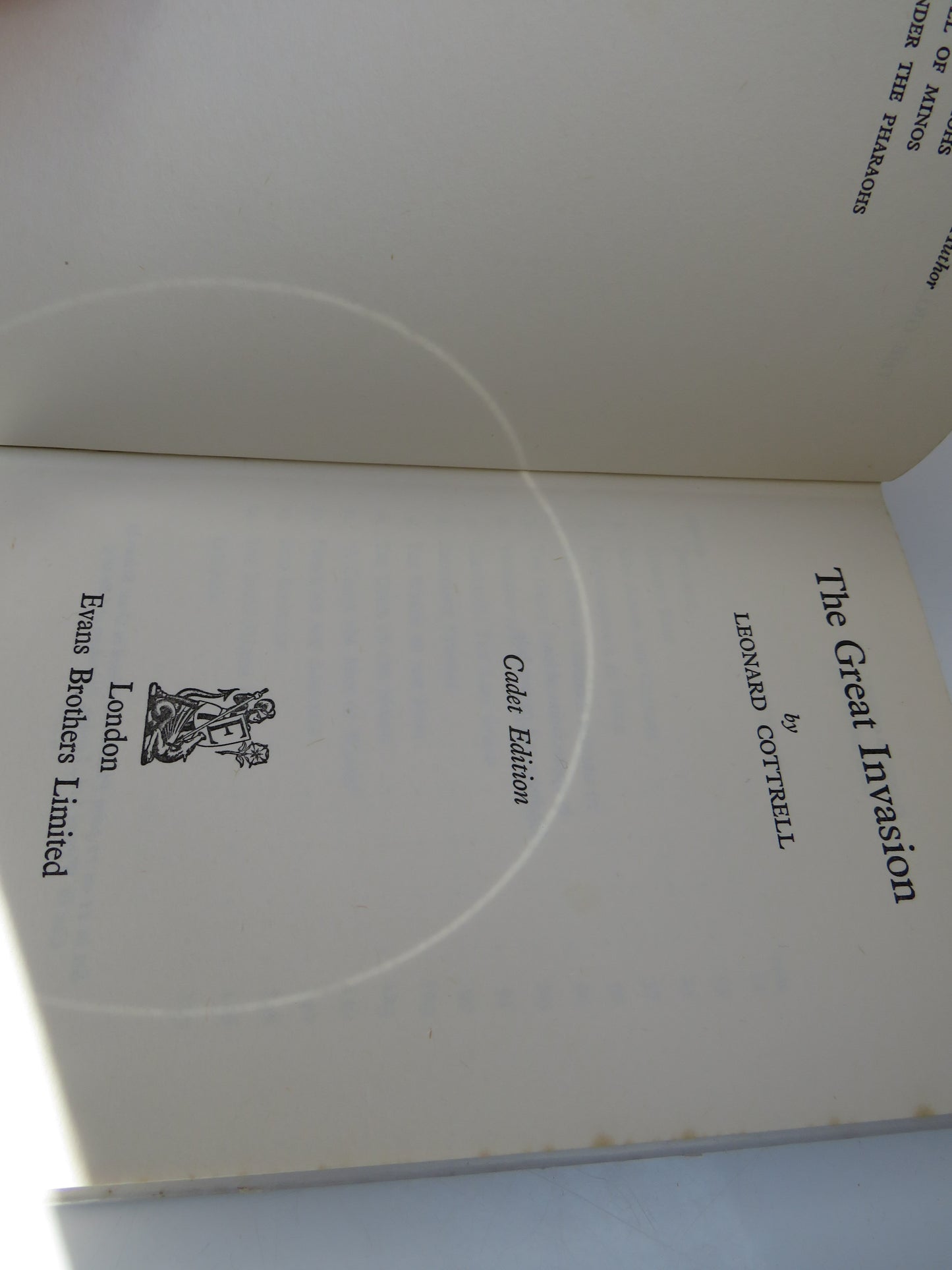 The Great Invasion By Leonard Cottrell Cadet Edition 1963
