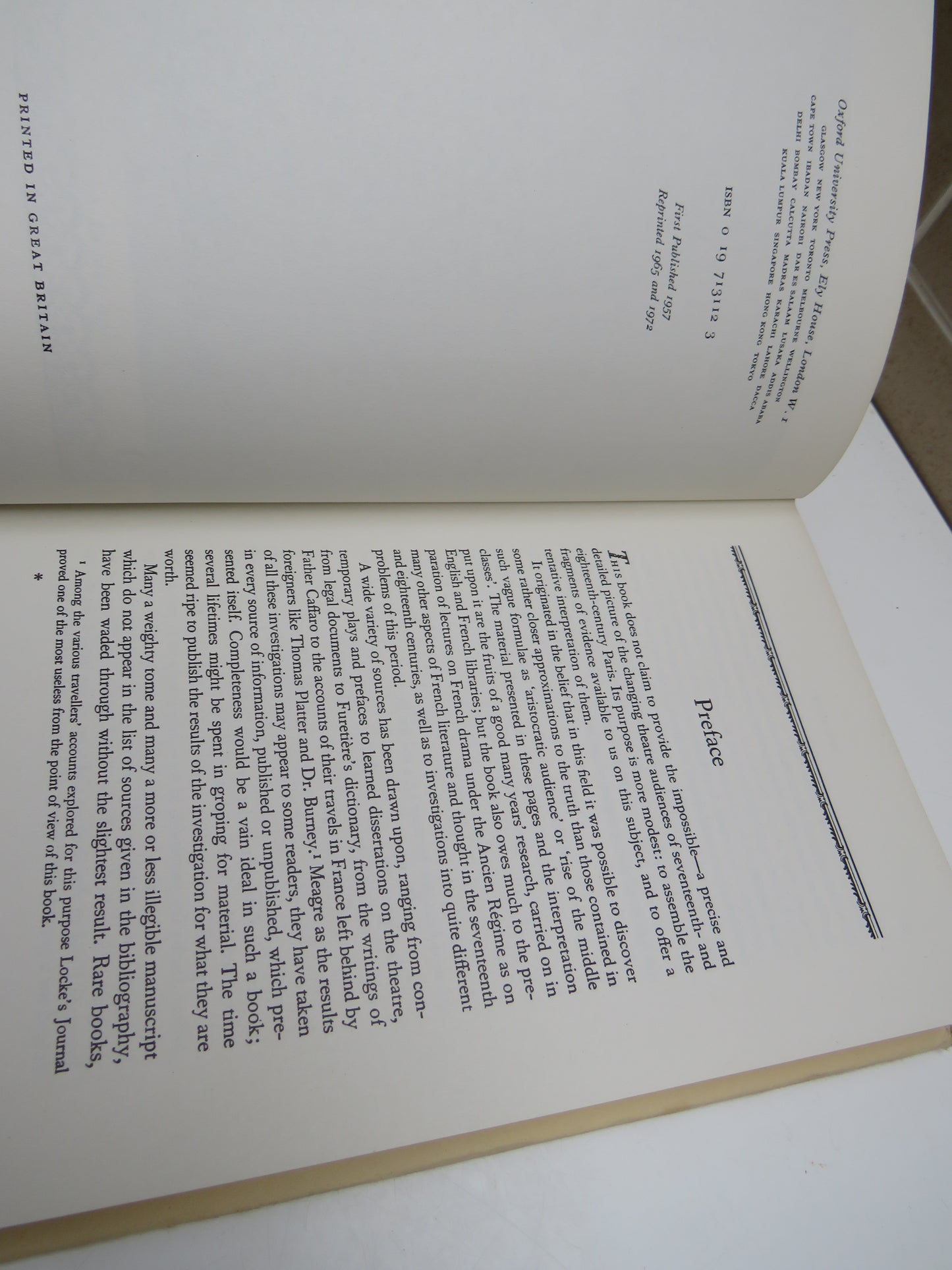 Paris Theatre Audiences In The Seventeenth & Eighteenth Centuries By John Lough 1972