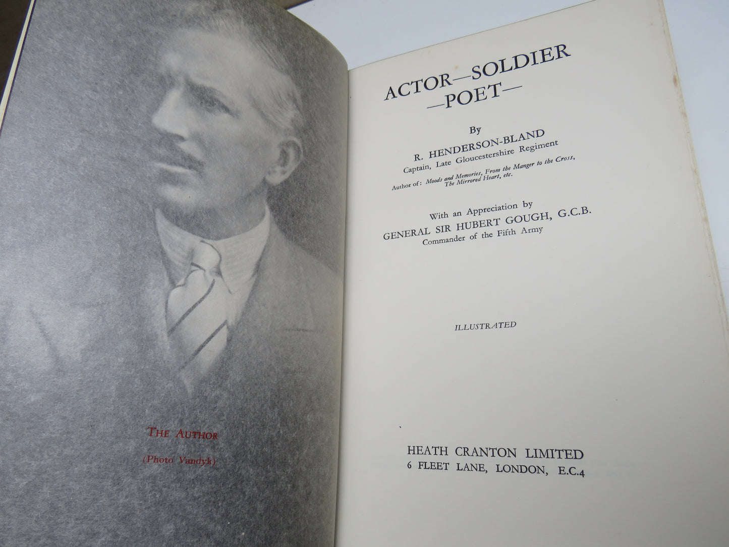 Actor-Soldier-Poet- By R. Henderson-Bland 1939 1st Edition