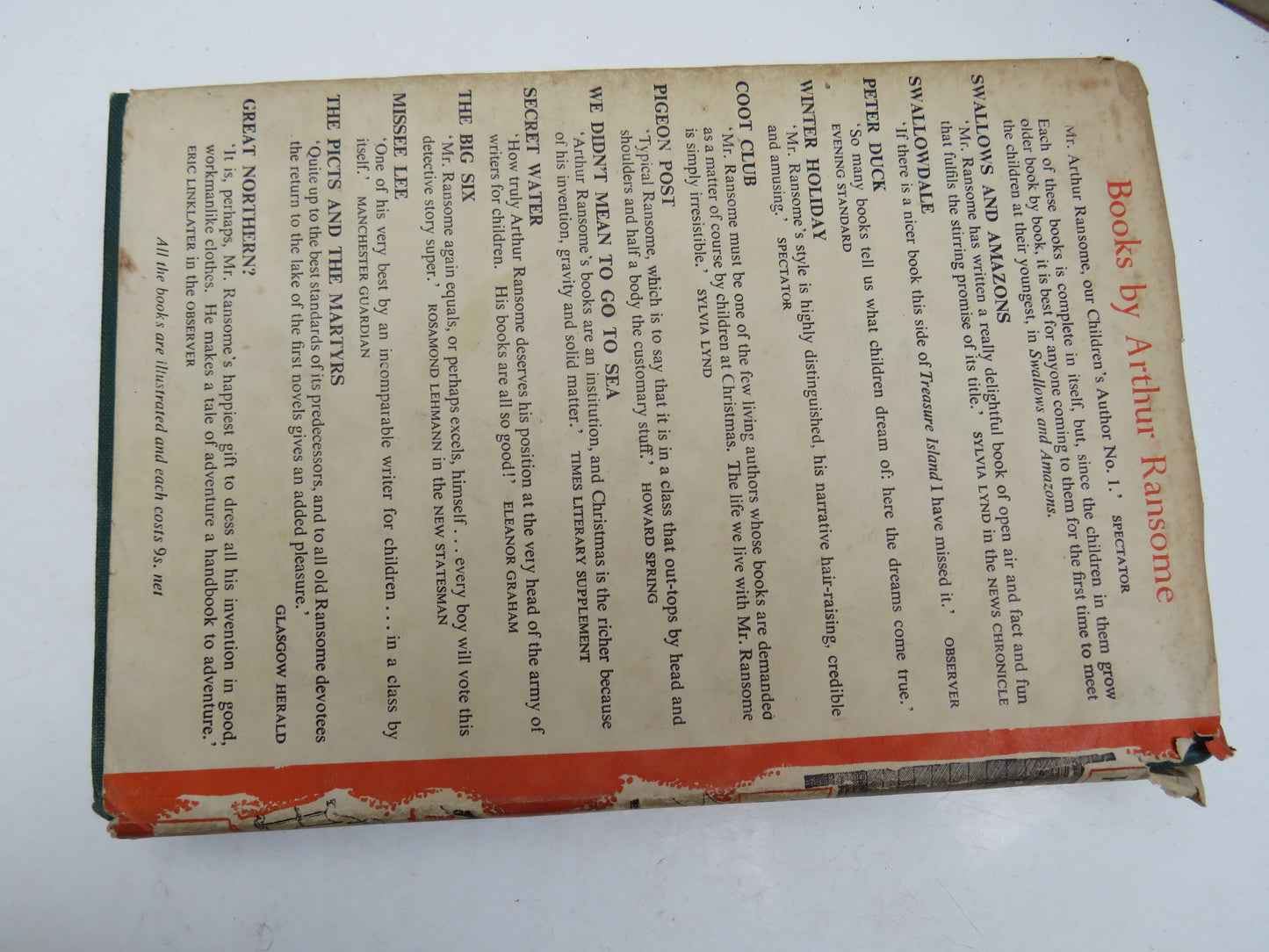 Winter Holiday By Arthur Ransome 1949 Antique Book